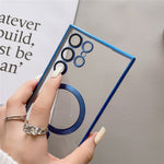 For Samsung Galaxy S24 Ultra Magnetic Case Case TPU Electroplated Phone Cover