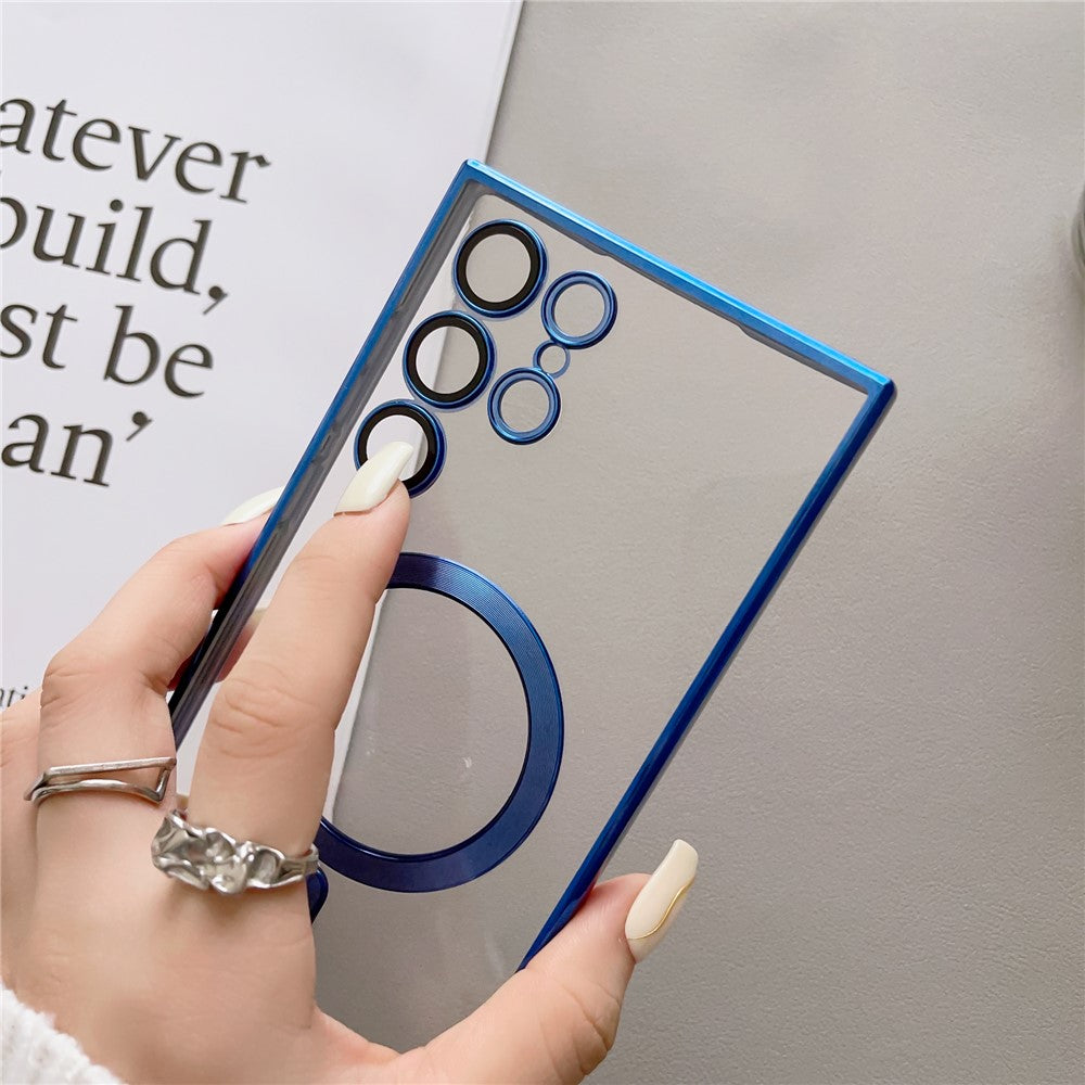 For Samsung Galaxy S24 Ultra Magnetic Case Case TPU Electroplated Phone Cover