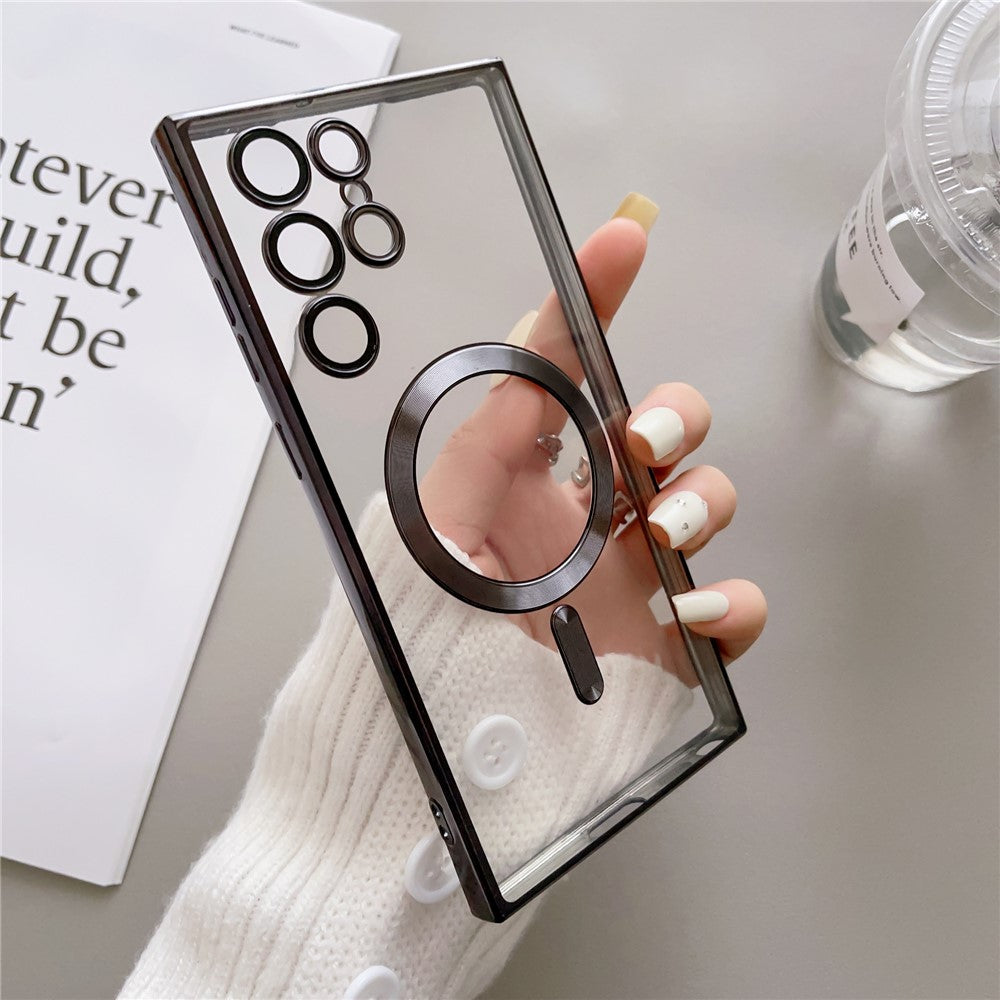For Samsung Galaxy S24 Ultra Magnetic Case Case TPU Electroplated Phone Cover