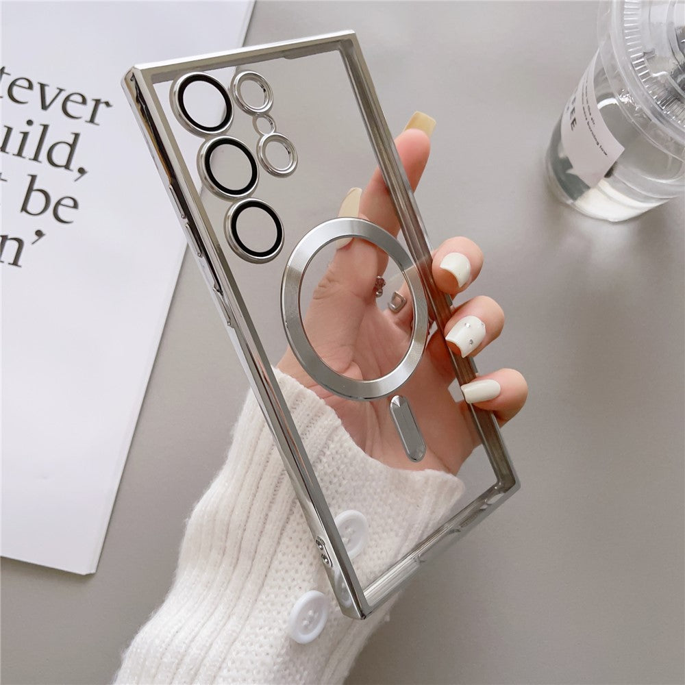 For Samsung Galaxy S24 Ultra Magnetic Case Case TPU Electroplated Phone Cover