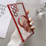 For Samsung Galaxy S24 Ultra Magnetic Case Case TPU Electroplated Phone Cover