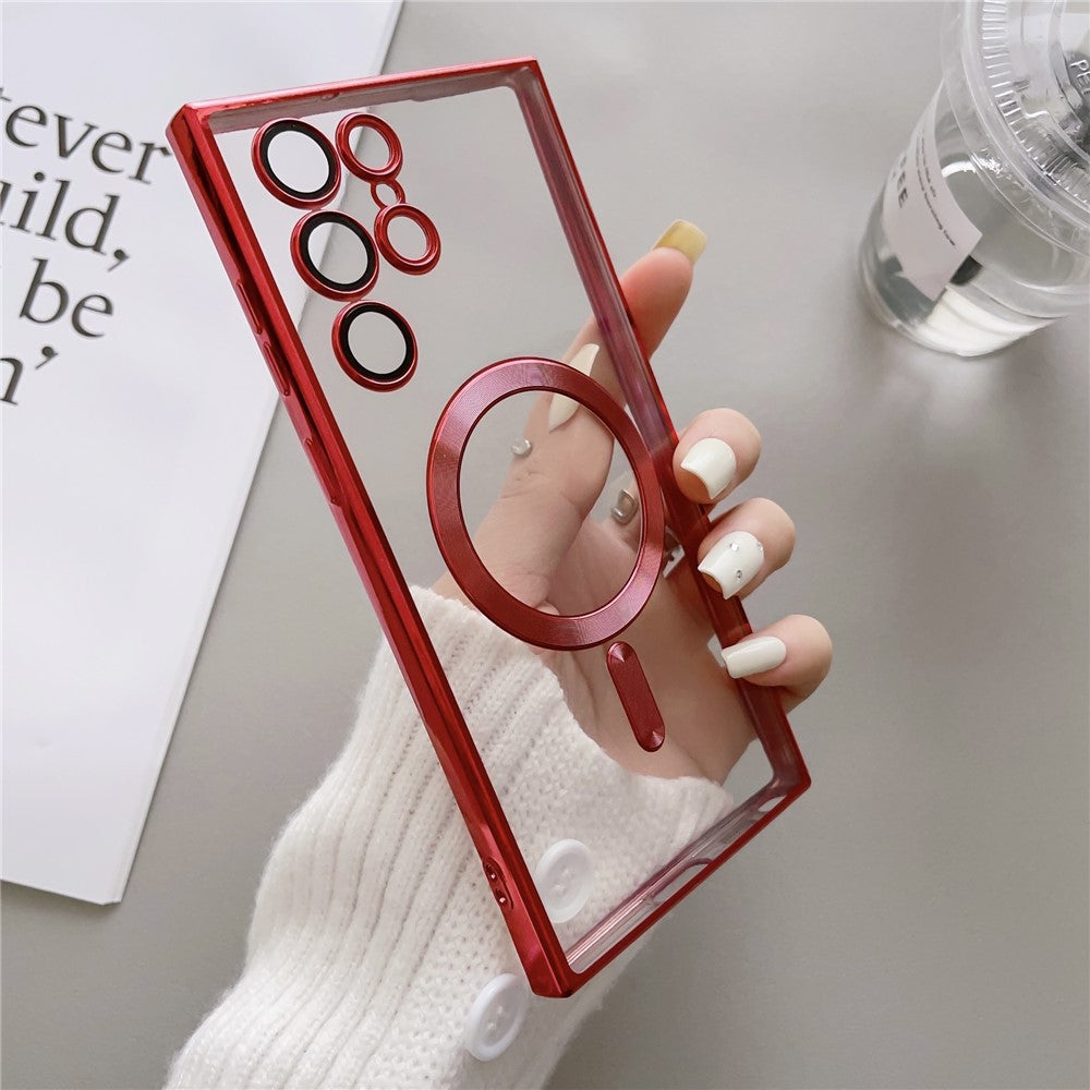 For Samsung Galaxy S24 Ultra Magnetic Case Case TPU Electroplated Phone Cover