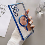 For Samsung Galaxy S24 Ultra Magnetic Case Case TPU Electroplated Phone Cover