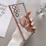 For Samsung Galaxy S24 Ultra Magnetic Case Case TPU Electroplated Phone Cover