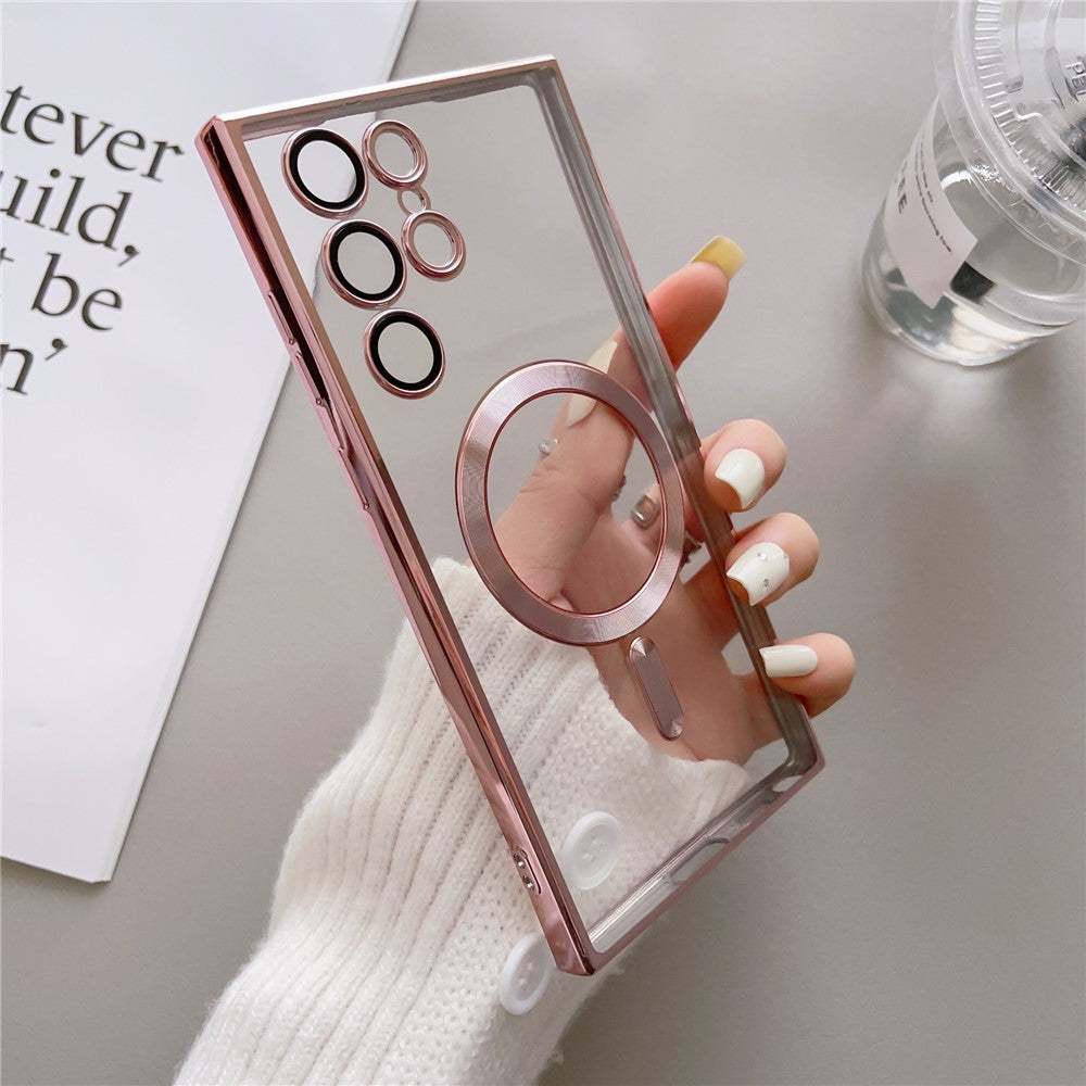 For Samsung Galaxy S24 Ultra Magnetic Case Case TPU Electroplated Phone Cover