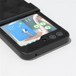 ABEEL For Samsung Galaxy Z Flip5 5G Case Grid Texture Hinge Protection Folding Phone Cover