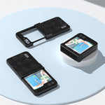 ABEEL For Samsung Galaxy Z Flip5 5G Case Grid Texture Hinge Protection Folding Phone Cover