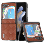 ABEEL For Samsung Galaxy Z Flip5 5G Case Grid Texture Hinge Protection Folding Phone Cover