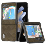 ABEEL For Samsung Galaxy Z Flip5 5G Case Grid Texture Hinge Protection Folding Phone Cover