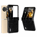 ABEEL For Oppo Find N3 Flip 5G Folding Phone Case Hinge Protection Crocodile Texture Cover