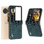ABEEL For Oppo Find N3 Flip 5G Folding Phone Case Hinge Protection Crocodile Texture Cover