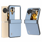 ABEEL For Oppo Find N3 Flip 5G Case Hinge Design Genuine Cow Leather+PC Phone Cover