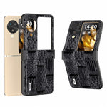 ABEEL For Oppo Find N3 Flip 5G Case 3-in-1 Genuine Cow Leather+PC Cover with Hinge