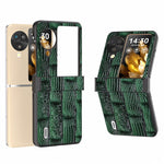 ABEEL For Oppo Find N3 Flip 5G Case 3-in-1 Genuine Cow Leather+PC Cover with Hinge