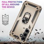 For Samsung Galaxy S24+ Case TPU+PC Phone Cover with Ring Kickstand