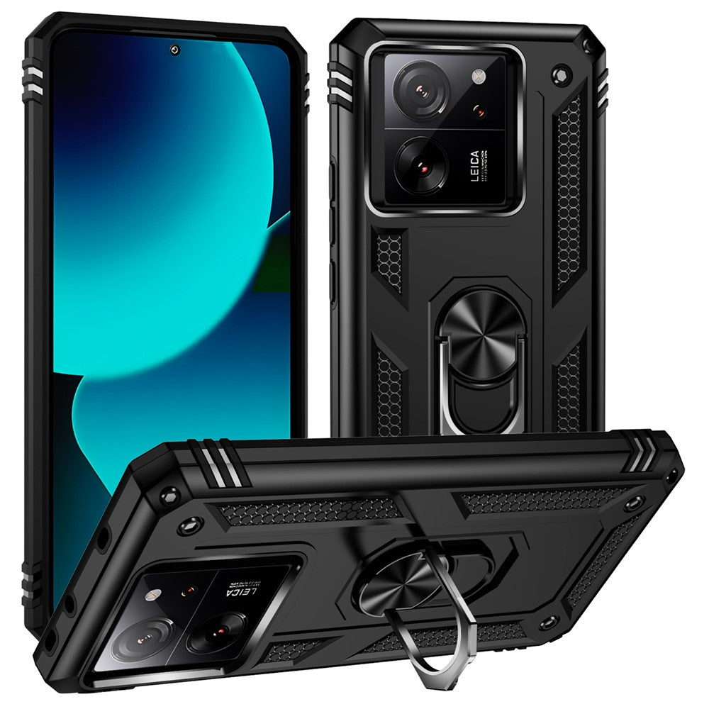 Xiaomi 13T / 13T Pro / Redmi K60 Ultra Case TPU+PC Rotating Ring Kickstand Cell Phone Cover