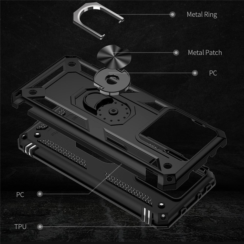 Xiaomi 13T / 13T Pro / Redmi K60 Ultra Case TPU+PC Rotating Ring Kickstand Cell Phone Cover