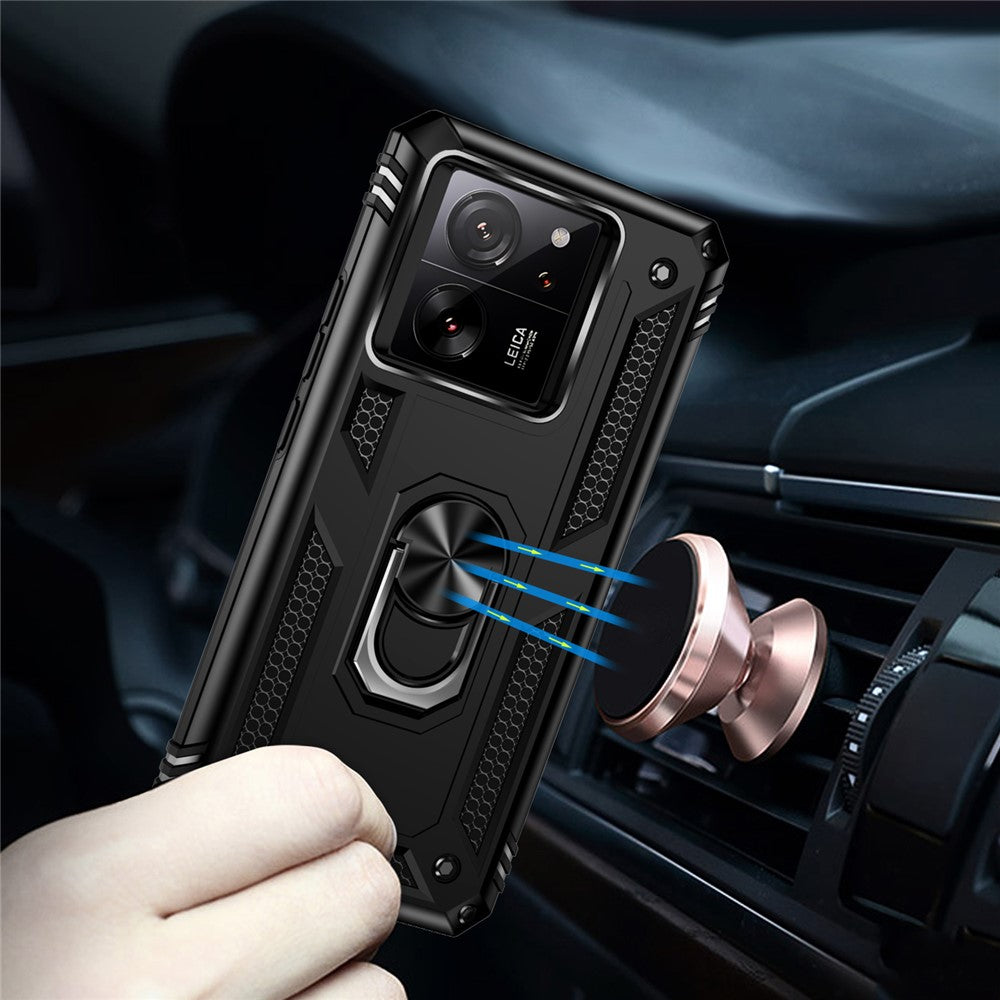 Xiaomi 13T / 13T Pro / Redmi K60 Ultra Case TPU+PC Rotating Ring Kickstand Cell Phone Cover