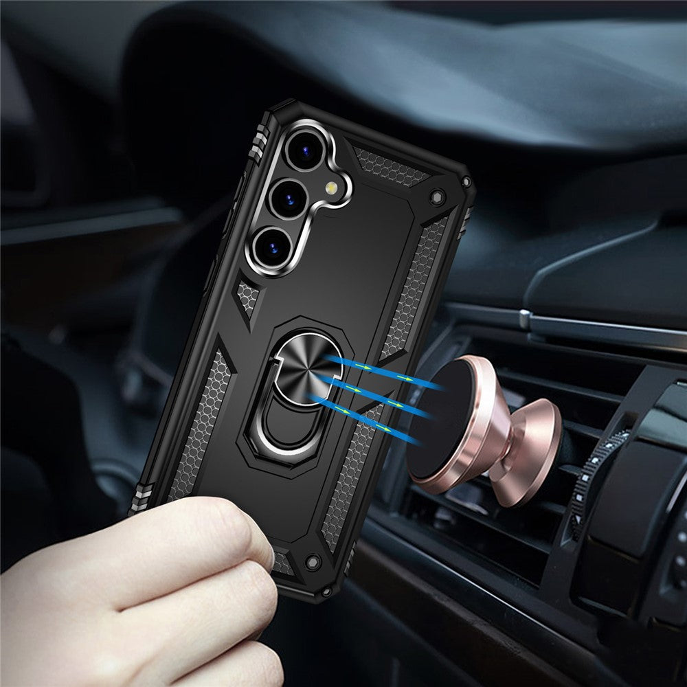 For Samsung Galaxy S24 Case Drop-resistant PC+TPU Kickstand Phone Protector