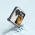 ABEEL For Oppo Find N3 Flip 5G Case Genuine Cow Leather+PC Hinge Protection Phone Cover
