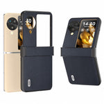 ABEEL For Oppo Find N3 Flip 5G Case Genuine Cow Leather+PC Hinge Protection Phone Cover