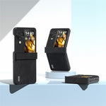 ABEEL For Oppo Find N3 Flip 5G Case Hinge Design Leather+PC Folding Phone Cover