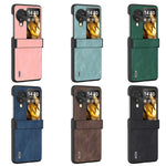 ABEEL For Oppo Find N3 Flip 5G Case Hinge Design Leather+PC Folding Phone Cover