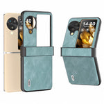 ABEEL For Oppo Find N3 Flip 5G Case Hinge Design Leather+PC Folding Phone Cover