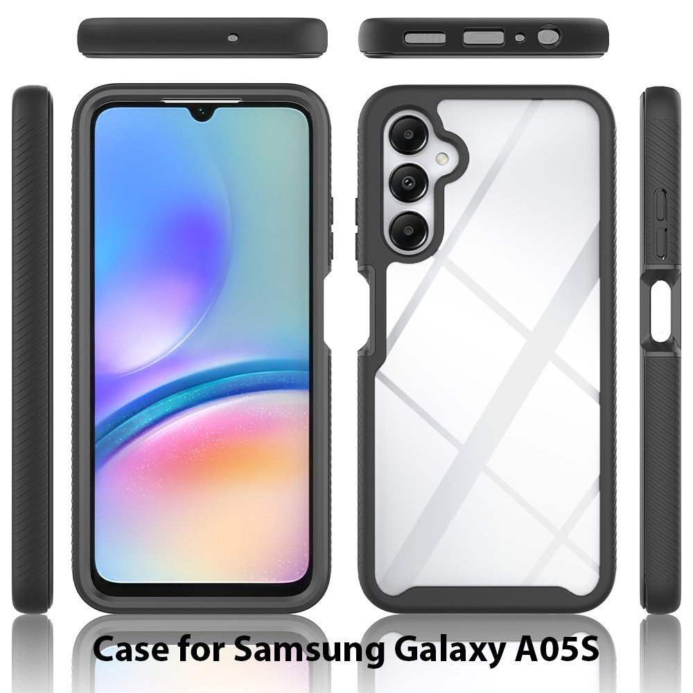 Til Samsung Galaxy A05s 4G Cover PC+TPU Anti-ridse Telefoncover med PET-skærmfilm