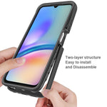 Til Samsung Galaxy A05s 4G Cover PC+TPU Anti-ridse Telefoncover med PET-skærmfilm