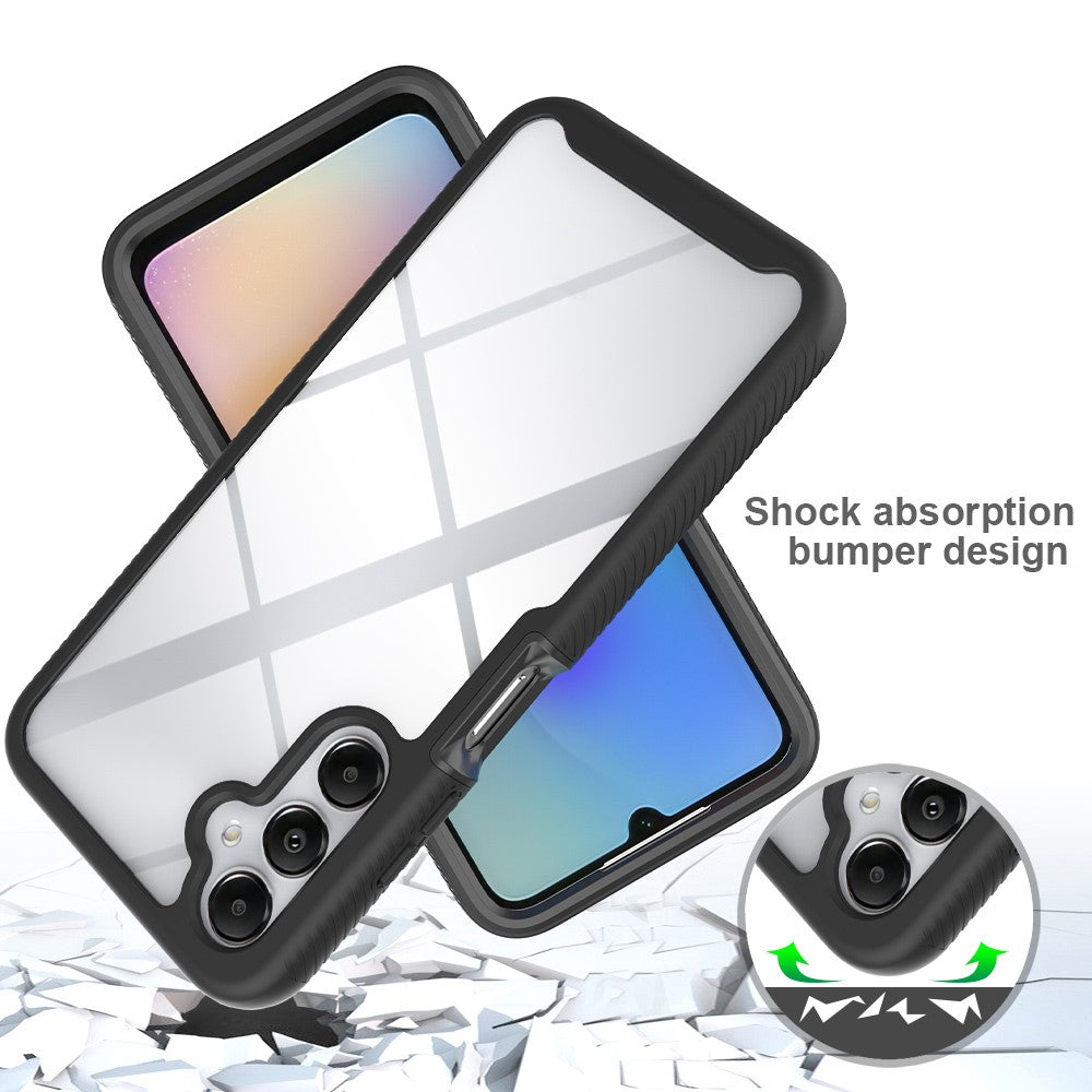 Til Samsung Galaxy A05s 4G Cover PC+TPU Anti-ridse Telefoncover med PET-skærmfilm