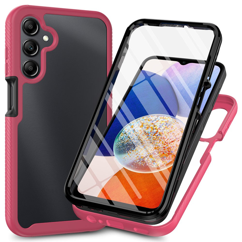 Til Samsung Galaxy A05s 4G Cover PC+TPU Anti-ridse Telefoncover med PET-skærmfilm