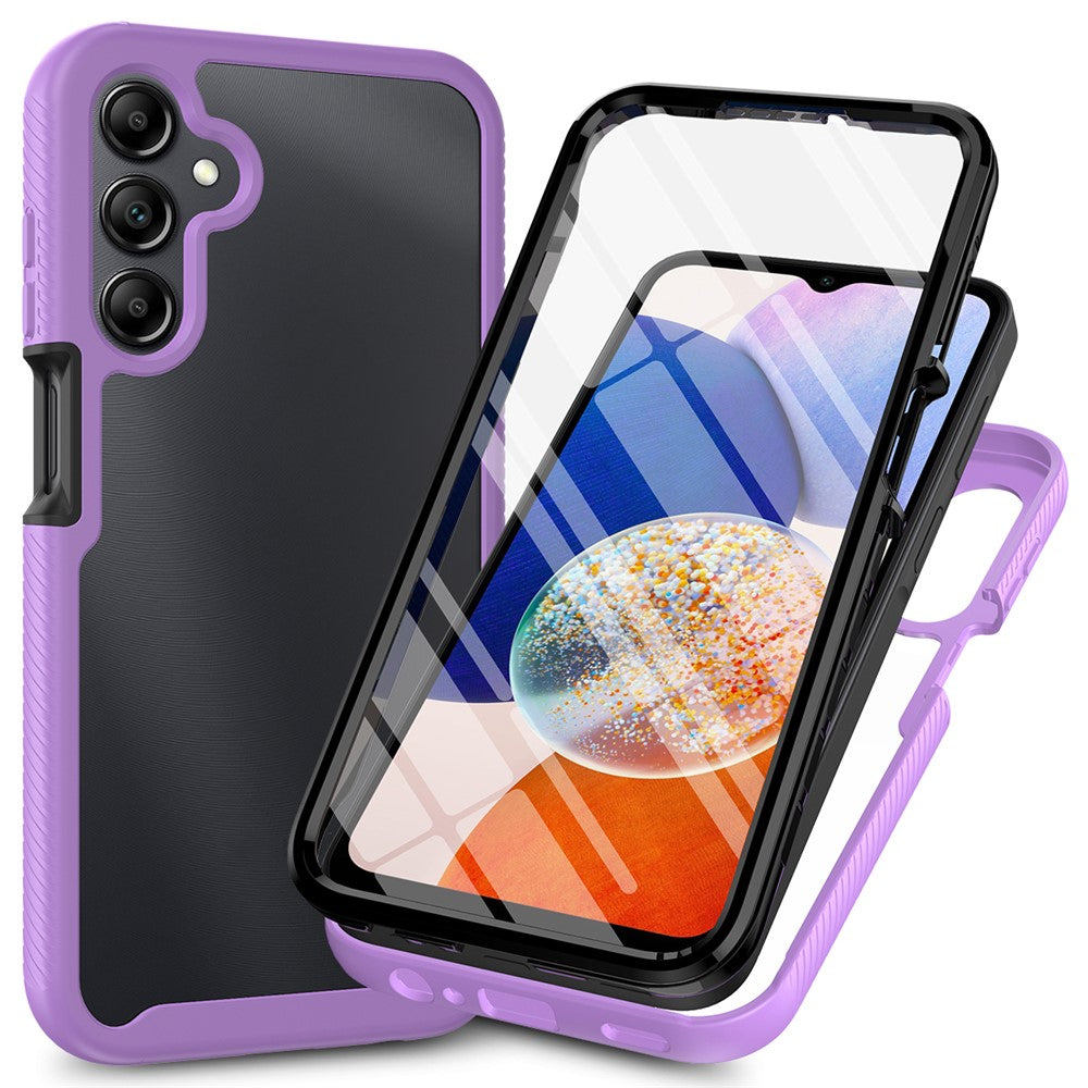 Til Samsung Galaxy A05s 4G Cover PC+TPU Anti-ridse Telefoncover med PET-skærmfilm