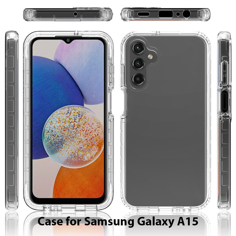 Til Samsung Galaxy A15 5G Gennemsigtigt Telefoncover med Gradient Bagside