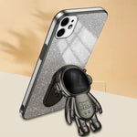 For iPhone 12 6.1 inch Case Astronaut PC+TPU Phone Cover with Kickstand