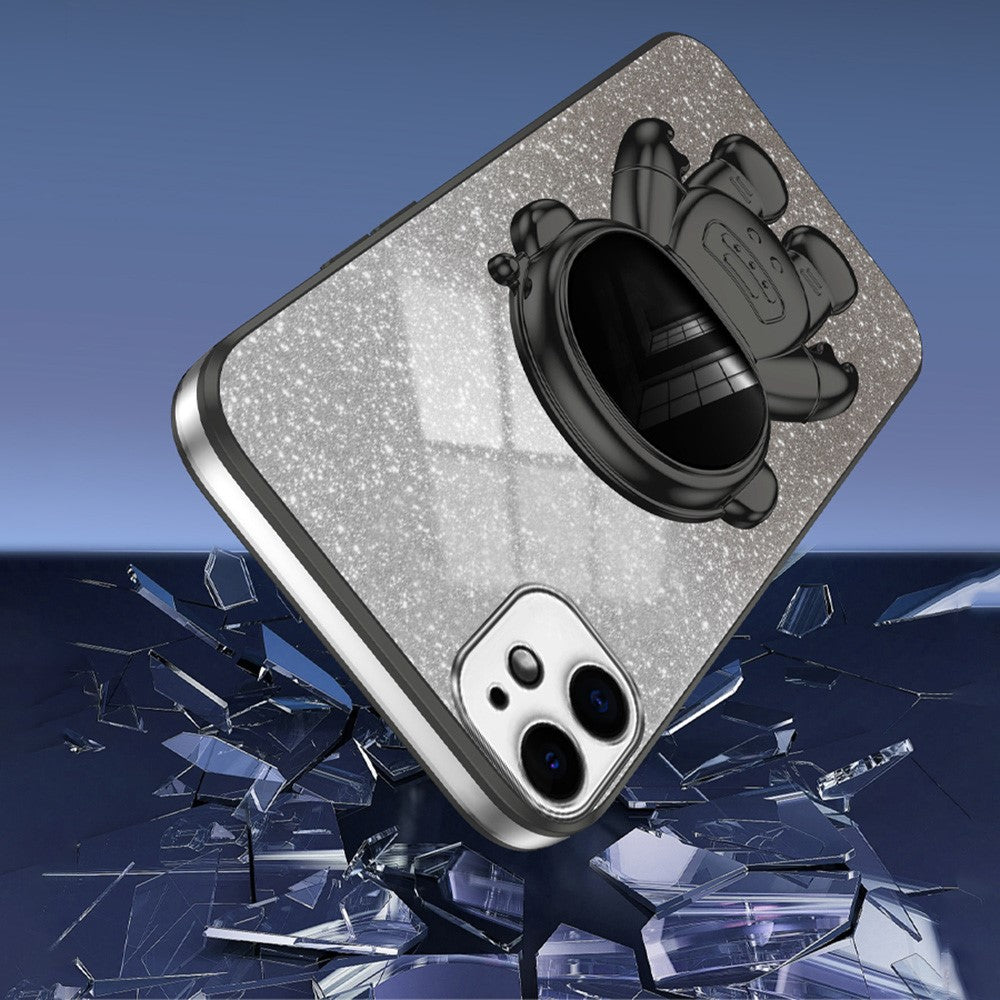 For iPhone 12 6.1 inch Case Astronaut PC+TPU Phone Cover with Kickstand
