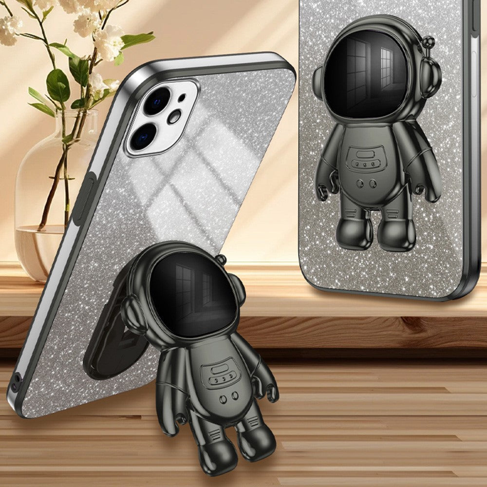 For iPhone 12 6.1 inch Case Astronaut PC+TPU Phone Cover with Kickstand