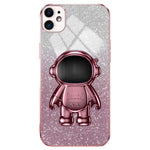 For iPhone 12 6.1 inch Case Astronaut PC+TPU Phone Cover with Kickstand
