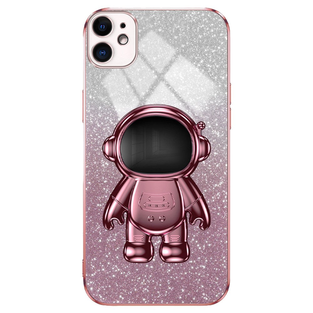 For iPhone 12 6.1 inch Case Astronaut PC+TPU Phone Cover with Kickstand
