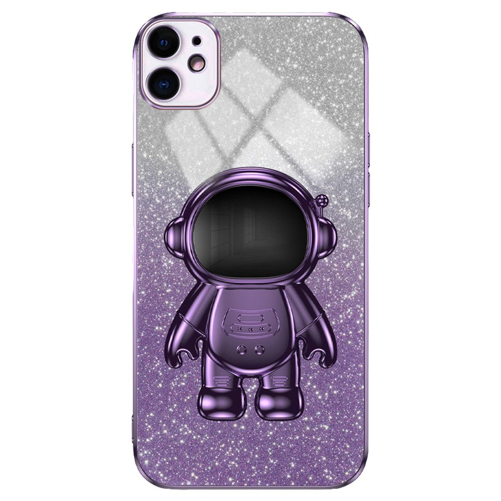 For iPhone 12 6.1 inch Case Astronaut PC+TPU Phone Cover with Kickstand