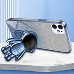 For iPhone 12 mini Case Anti-drop Astronaut Kickstand Cell Phone Shell PC+TPU Cover