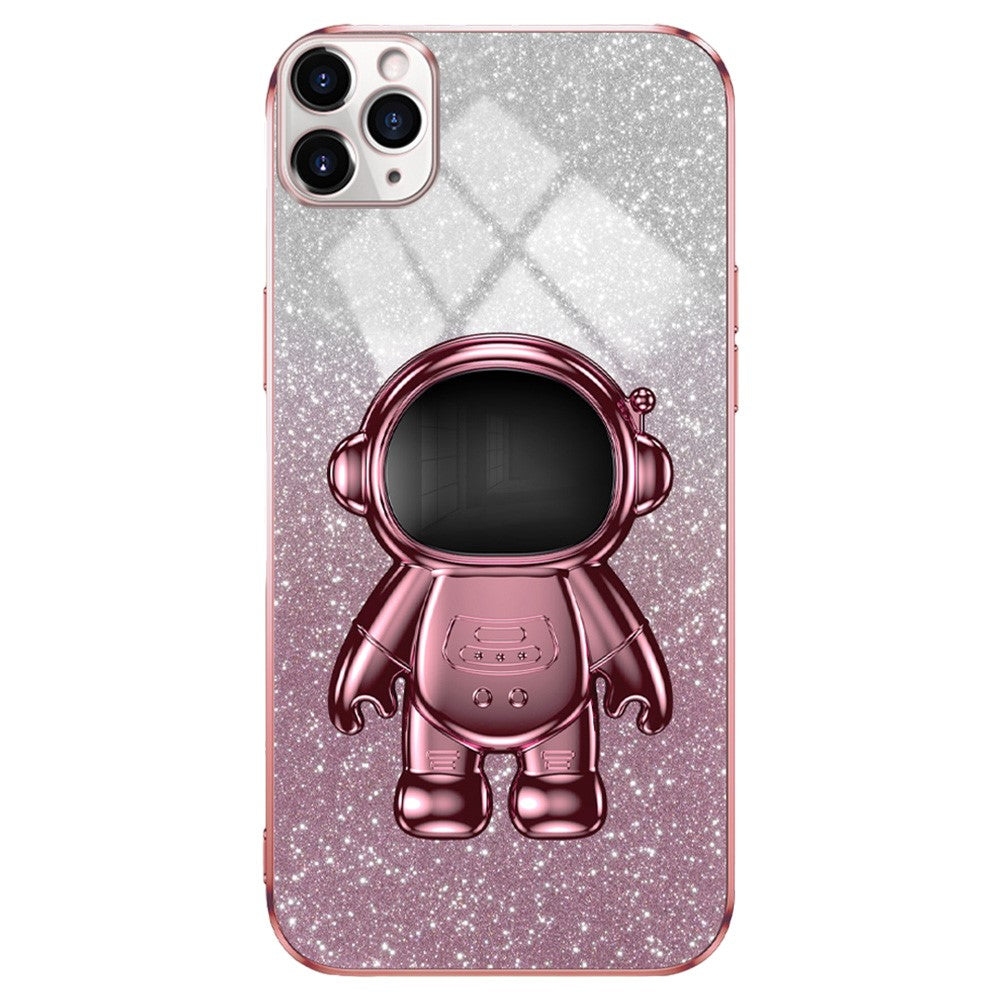 iPhone 11 Pro Max-skal Stötsäkert PC+TPU-skal Astronaut Stativ Mobilskal
