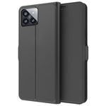 Läderfodral för Xiaomi 14, stativ, korthållare, magnetisk stängning