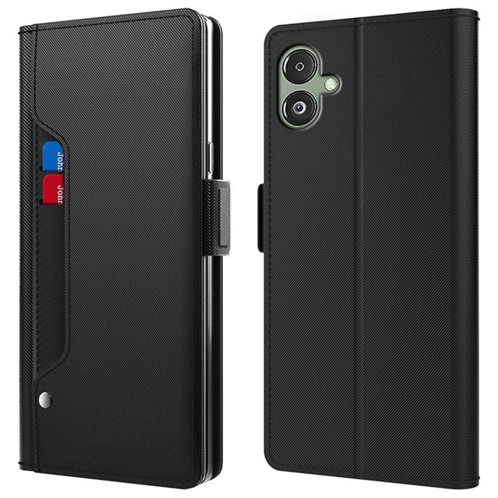 For Samsung Galaxy A05 4G Case PU Leather Phone Cover with Mirror and Card Slot