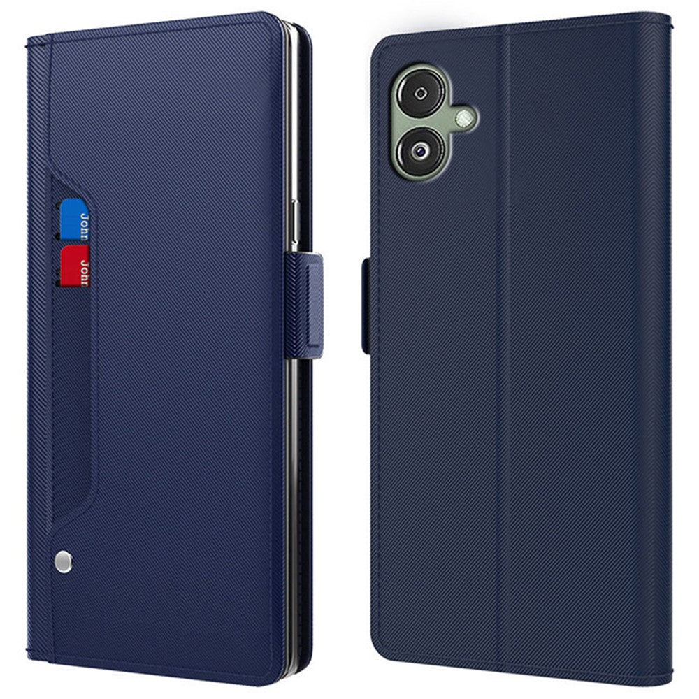 For Samsung Galaxy A05 4G Case PU Leather Phone Cover with Mirror and Card Slot