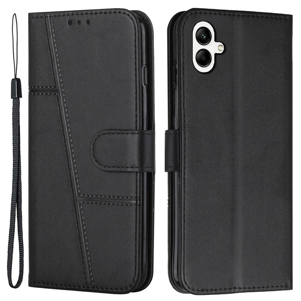Läderfodral med magnetisk spänne och vikbart läderfodral för Samsung Galaxy A05 4G.