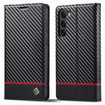 LC.IMEEKE For Samsung Galaxy S24 Case TPU+PU Leather Drop-proof Smart Phone Wallet Cover