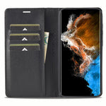 LC.IMEEKE For Samsung Galaxy S24 Case TPU+PU Leather Drop-proof Smart Phone Wallet Cover