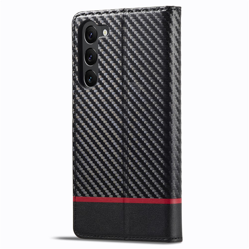 LC.IMEEKE For Samsung Galaxy S24 Case TPU+PU Leather Drop-proof Smart Phone Wallet Cover