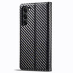 LC.IMEEKE För Samsung Galaxy S24+ mobilskal Stötsäkert Skyddande Skyddsfodral i Kolfiber med Textur